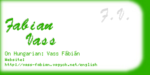 fabian vass business card
