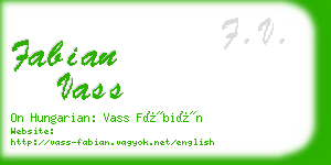 fabian vass business card